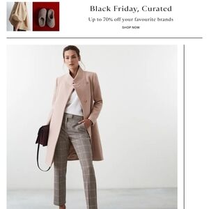 Reiss Pink Mabel Women's Coat Sz6, Uk10